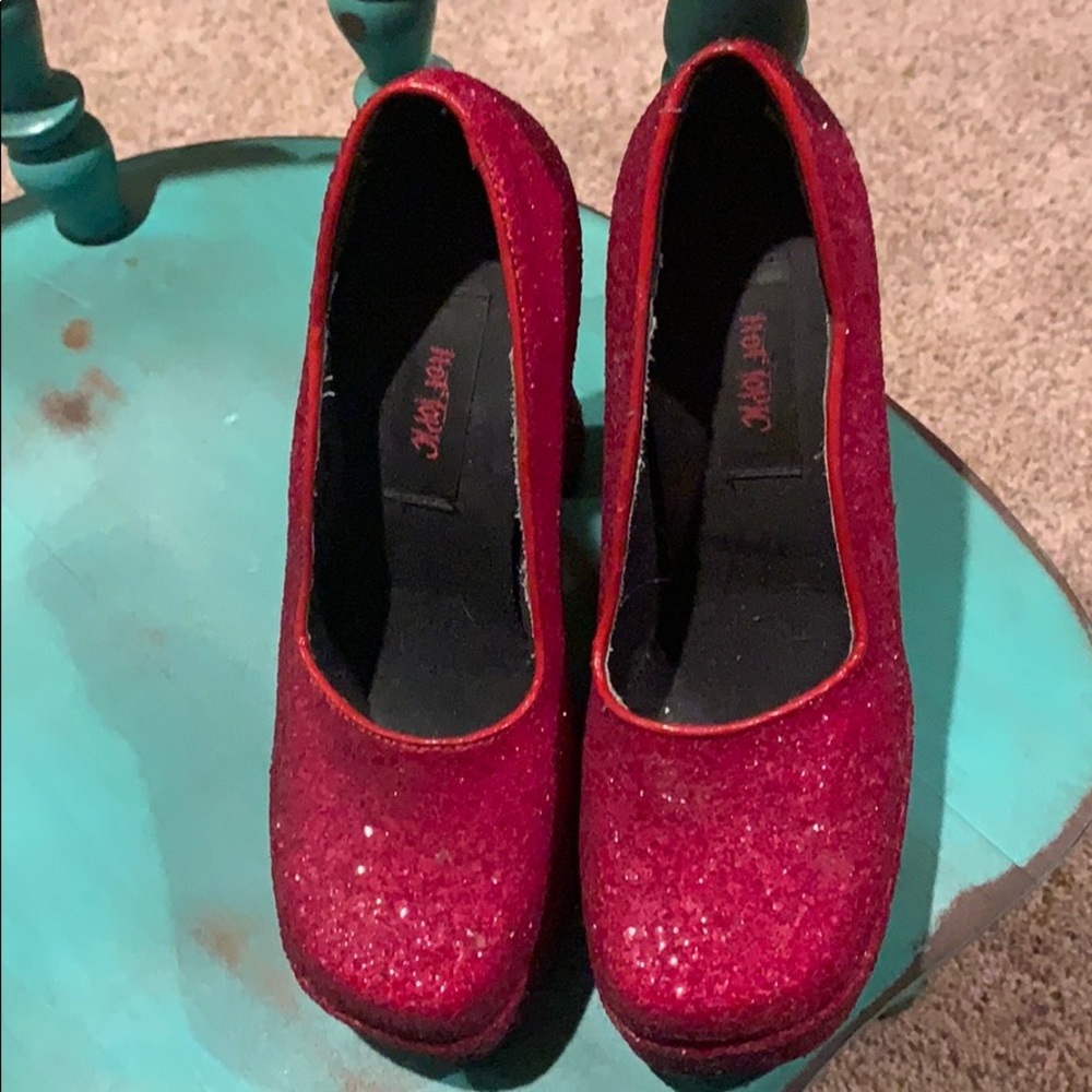 Red Glitter Heels